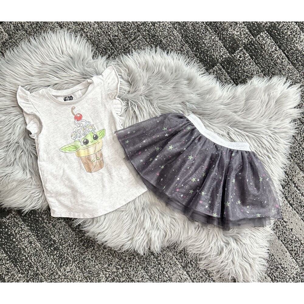Star Wars Mandalorian Ice-cream Sundae Girl's Top And Skirt Set Size 4T